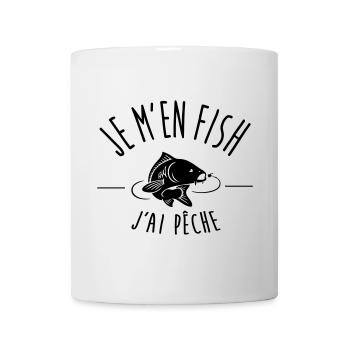 Je m’en fish – T-shirt pêcheur humoristique - Mug blanc - blanc - Devant