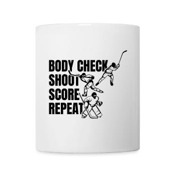 Bodycheck Shoot Points Repeat - Mug - white - Front