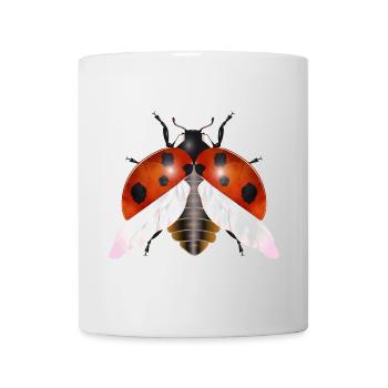 zauberhafter fliegender Marienkäfer mit Flügel - Tasse - Weiß - Vorne