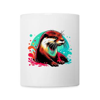 Loutre - Mug blanc - blanc - Devant