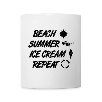 Routine des amateurs de crème glacée - Mug blanc - blanc - Devant