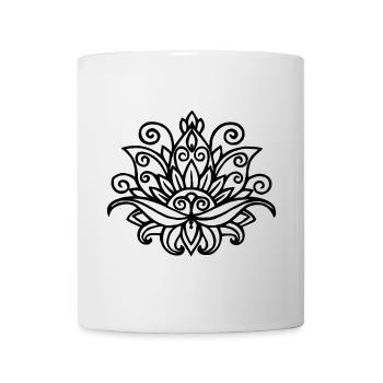 Black Lotus Mandala - Mug - white - Front