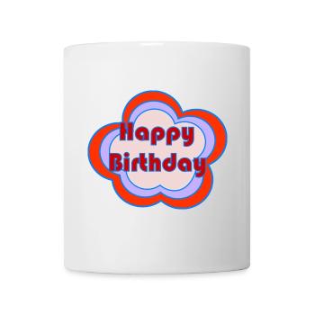 HAPPY BIRTHDAY. HAPPY BIRTHDAY. ANNIVERSARY. - Mug - white - Front