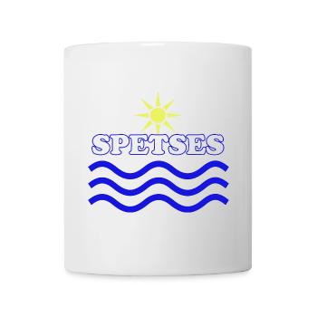 Spetses Island Sun and Wave Emblem - Mug - white - Front
