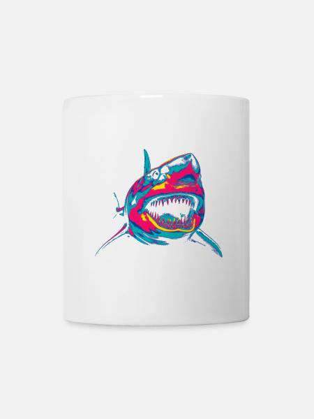 Neonhai Popkunst Farbfeuer - Tasse - Weiß