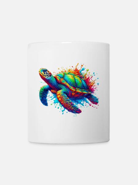 Schildkröte - Tasse - Weiß