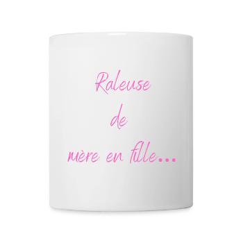 Raleuse mère fille Script Rose - Mug blanc - blanc - Devant