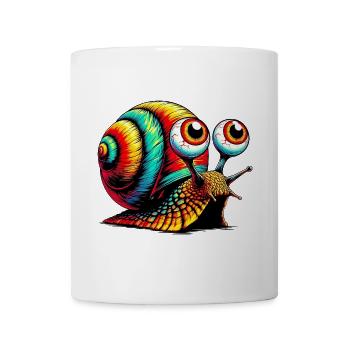 Schnecke - Tasse - Weiß - Vorne