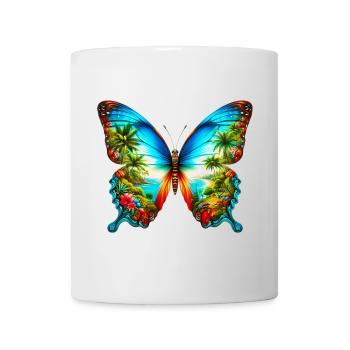 Schmetterling - Tasse - Weiß - Vorne