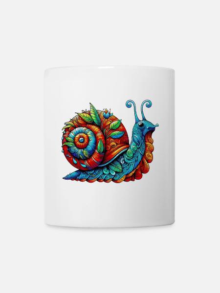 Schnecke - Tasse - Weiß