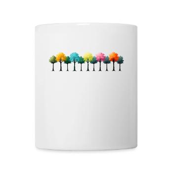 Bunter Wald Bäume Baum bunt - Tasse - Weiß - Vorne