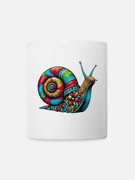 Schnecke - Tasse - Weiß