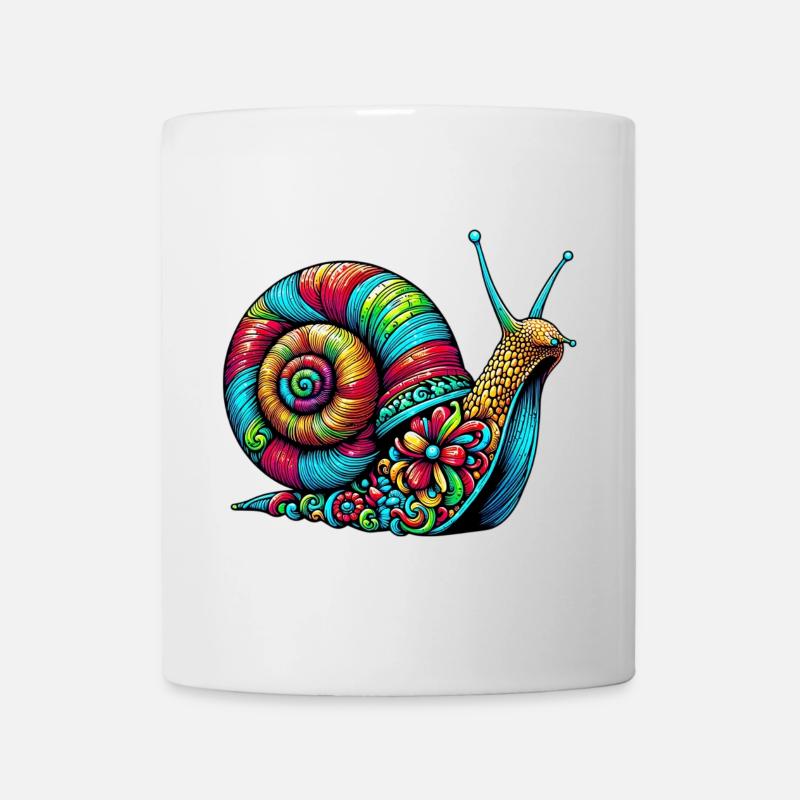 Schnecke - Tasse - Weiß