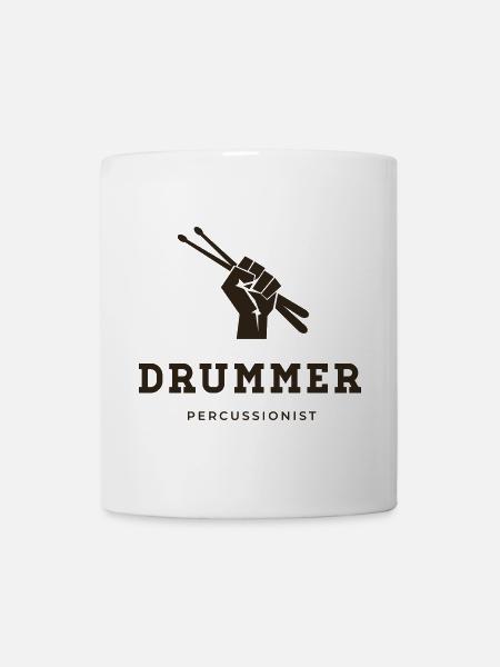 batteur, percussionniste - Mug blanc - blanc