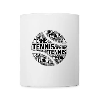 Tennis Ball - Tennis Word Cloud Black - Mug - white - Front