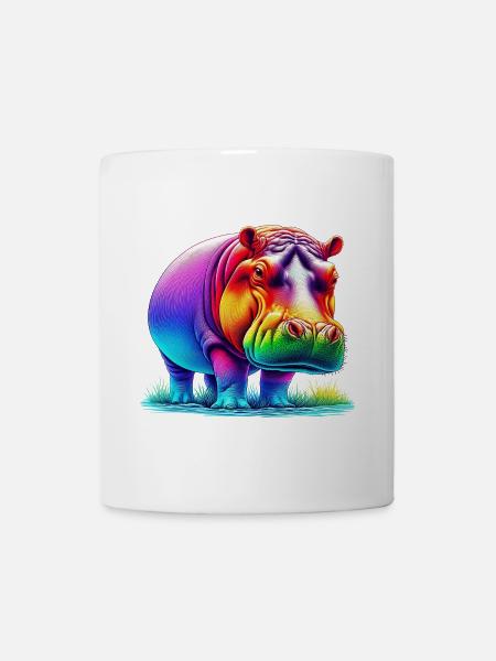 Nilpferd - Tasse - Weiß