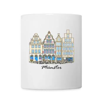 Münster Prinzipalmarkt, row of houses, Germany - Mug - white - Front