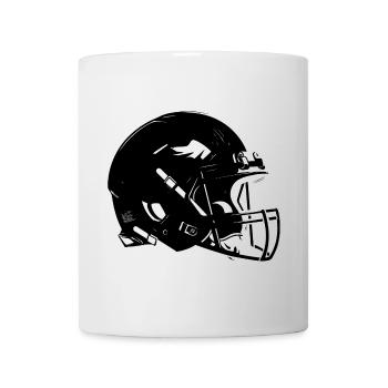 Casque de football Sketch - Mug blanc - blanc - Devant