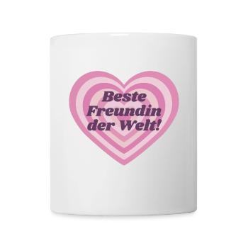 Beste Freundin der Welt - Tasse - Weiß - Vorne