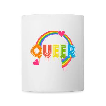 Queer Typography Pride Month Equal Rights LGBTQ - Mug - white - Front