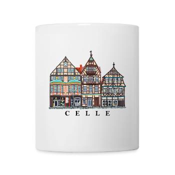 Celle, Basse-Saxe, Maisons à colombages, Allemagne - Mug blanc - blanc - Devant