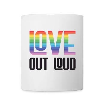 Mois de la fierté LGBTQ - Love Out Loud - Mug blanc - blanc - Devant