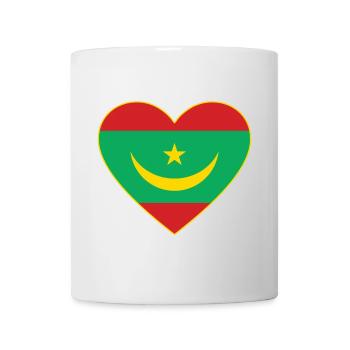 Mauritania Flag Heart - Mug - white - Front