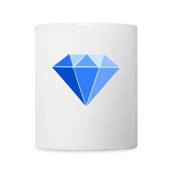 Edelsteine: Saphir Zeichnung / Symbol. Juwel. - Tasse - Weiß - Vorne