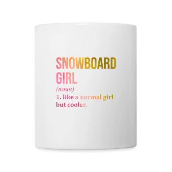 Snowboarden - Tasse - Weiß - Vorne