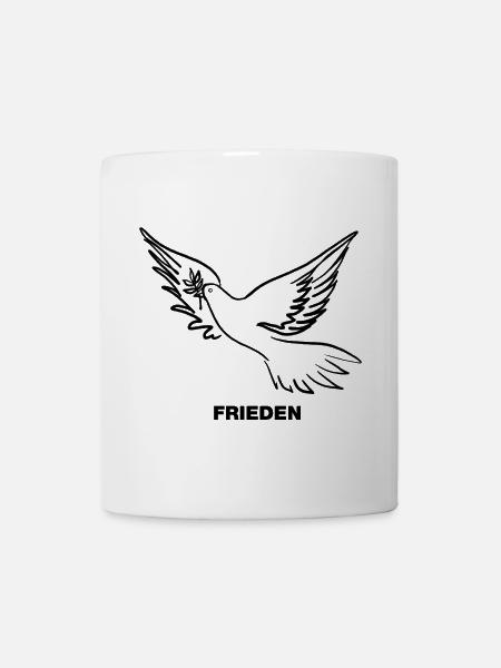 Frieden / Pace / Peace - Friedenstaube - Tasse - Weiß