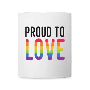 LGBT Pride Month - Stolz zu lieben - Tasse - Weiß - Vorne