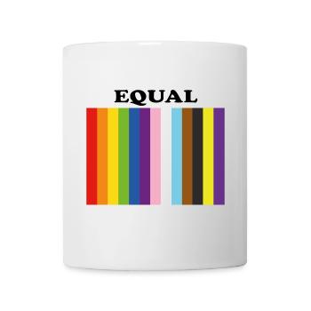 Gleiche inklusive Pride-Farben - Tasse - Weiß - Vorne