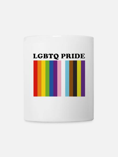 Fierté LGBTQ Couleurs inclusives de la fierté - Mug blanc - blanc