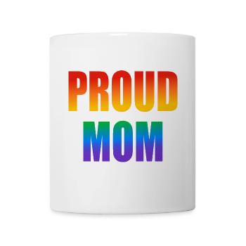 Proud Mom gay rainbow - Mug - white - Front