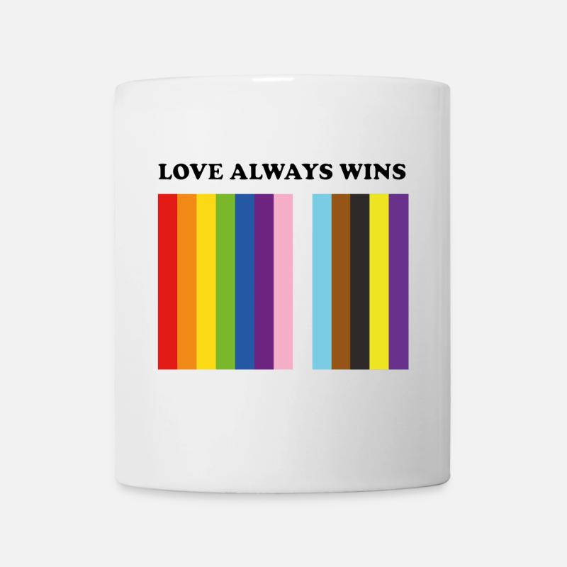 Love Always Wins Inclusive Pride Colors - Mug - white