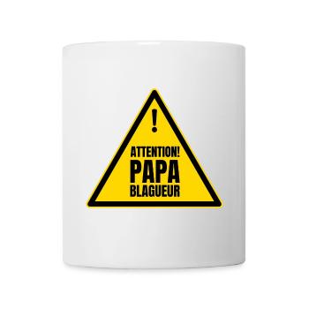 Vorsichtig! Scherzhafter Papa - Tasse - Weiß - Vorne
