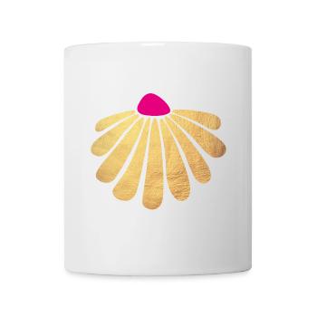 Fleur d’or Yoga Décoration Printemps Rose - Mug blanc - blanc - Devant