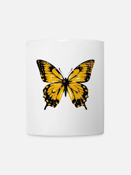 Schmetterling - Tasse - Weiß