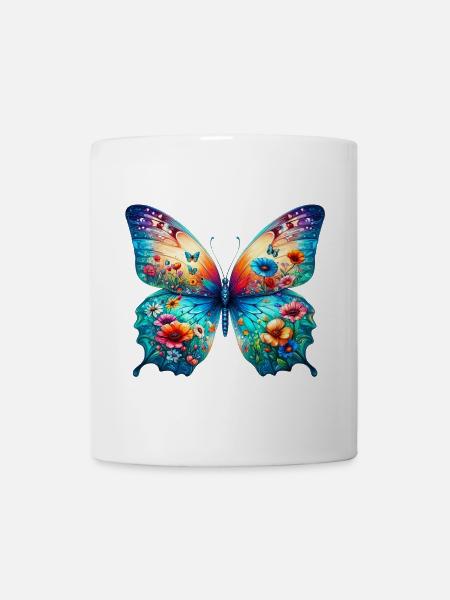 Papillon - Mug blanc - blanc