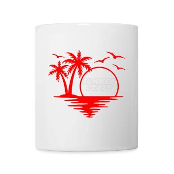 Tropische Flucht Die Sommer-Vibes T-Shirt - Tasse - Weiß - Vorne