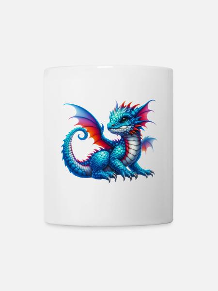 Drache - Tasse - Weiß