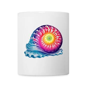 Artful colorful snail in bright colors - Mug - white - Front