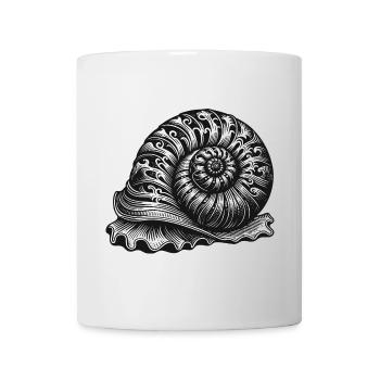 escargot ornemental orné en noir et blanc - Mug blanc - blanc - Devant