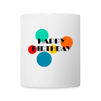 HAPPY BIRTHDAY. HAPPY BIRTHDAY. ANNIVERSARY. - Mug - white - Front