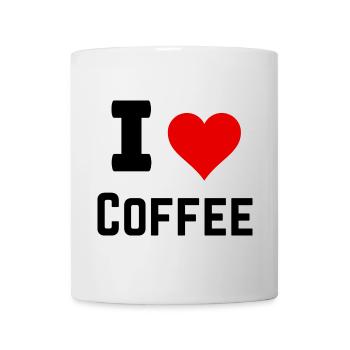 Ich liebe Kaffee - Tasse - Weiß - Vorne