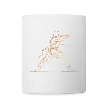 Vintage Karateka Skizze - Tasse - Weiß - Vorne