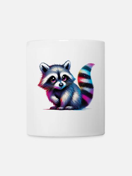 Waschbär - Tasse - Weiß