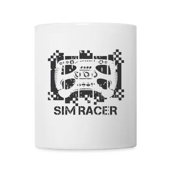 Sim Racer gamer udes look simracing Symbol Logo - Mug - white - Front