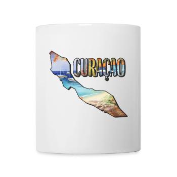 Carte aquarelle Curaçao - Mug blanc - blanc - Devant