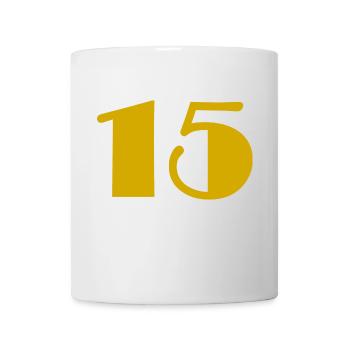 15. 15 ANS. 15e ANNIVERSAIRE. ANNIVERSAIRE 15 ANS. - Mug blanc - blanc - Devant